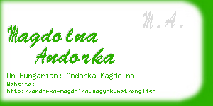 magdolna andorka business card